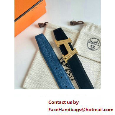 Hermes H Take Off belt buckle  &  Reversible leather strap 32 mm 05 2023